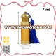 7ml premium golden oil bottle with blue tassel for personal care