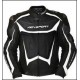 Black & White Color Sport Laguna Mens Leather Jacket